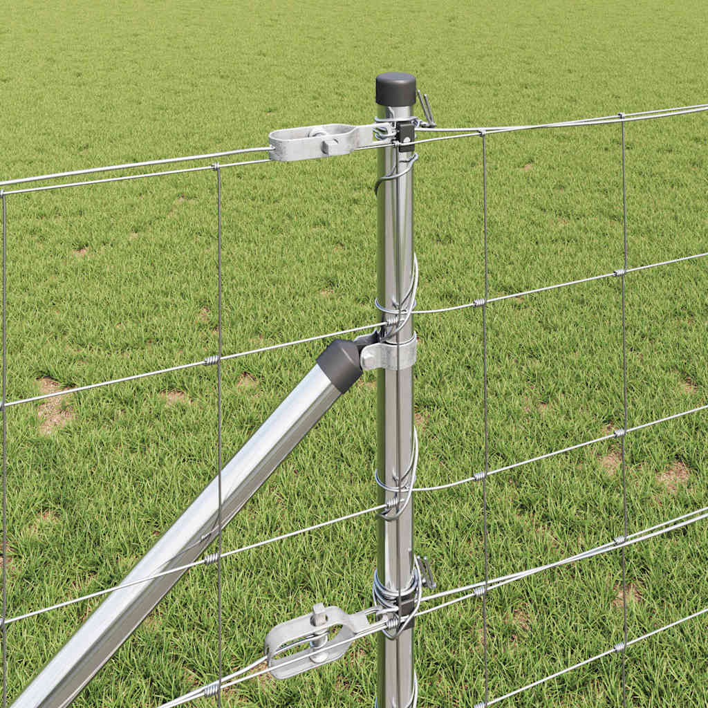 Wildzaun Silber 25 x 0,8 m Verzinkter Stahl