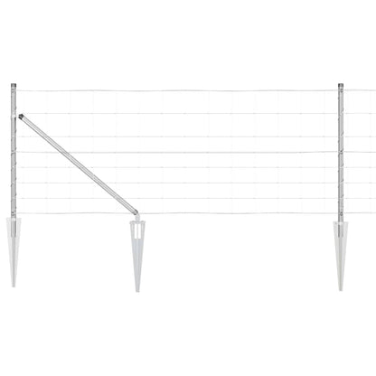 Wildzaun Silber 25 x 0.8 m Verzinkter Stahl