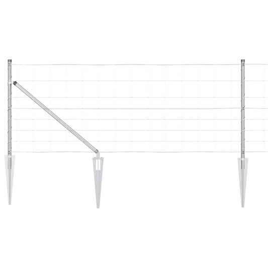 Wildzaun Silber 25 x 0.8 m Verzinkter Stahl