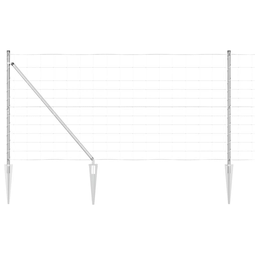 Wildzaun Silber 25 x 1,2 m Verzinkter Stahl