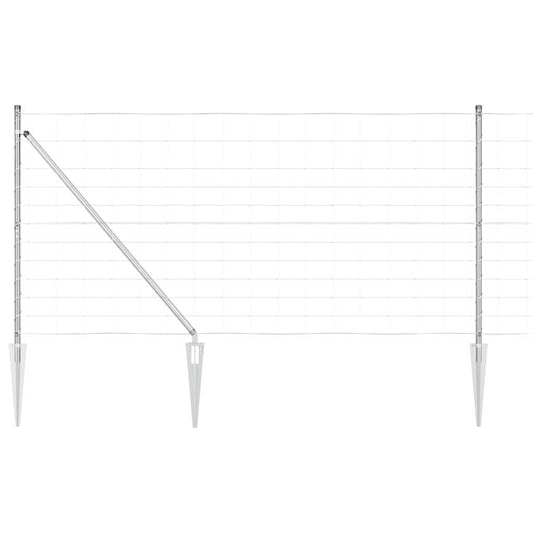 Wildzaun Silber 25 x 1,2 m Verzinkter Stahl