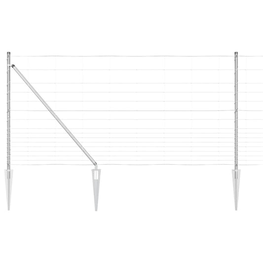 Wildzaun Silber 25 x 1,2 m Verzinkter Stahl