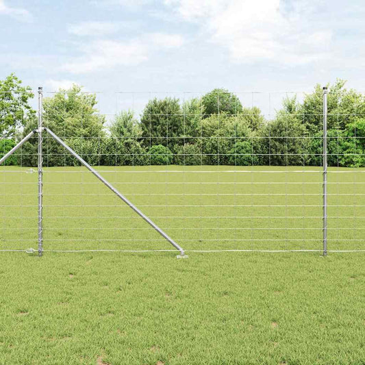 Wildzaun Silber 25 x 1.4 m Verzinkter Stahl