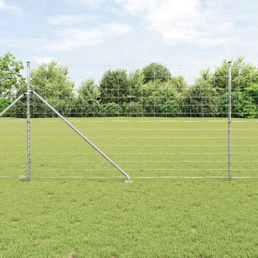 Wildzaun Silber 25 x 1.4 m Verzinkter Stahl