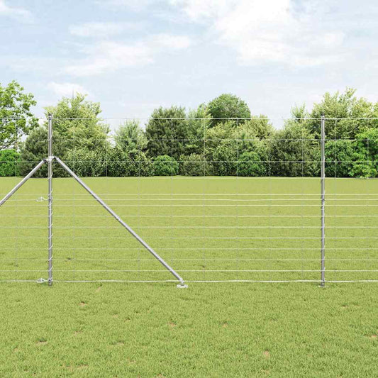 Wildzaun Silber 25 x 1.5 m Verzinkter Stahl