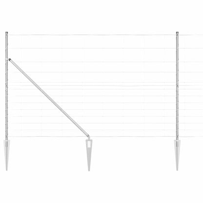 Wildzaun Silber 25 x 1.5 m Verzinkter Stahl