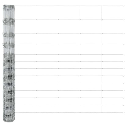 Wildzaun Silber 25 x 1.5 m Verzinkter Stahl