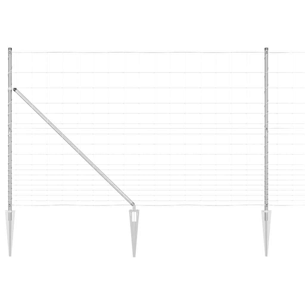 Wildzaun Silber 25 x 1.5 m Verzinkter Stahl