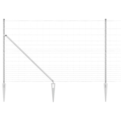 Wildzaun Silber 25 x 1.5 m Verzinkter Stahl