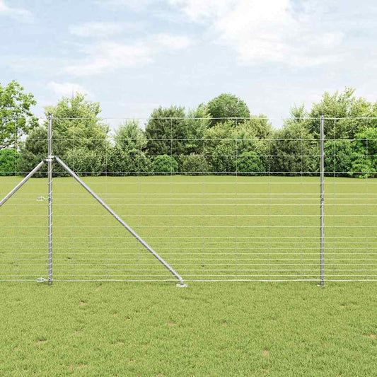 Wildzaun Silber 25 x 1.5 m Verzinkter Stahl