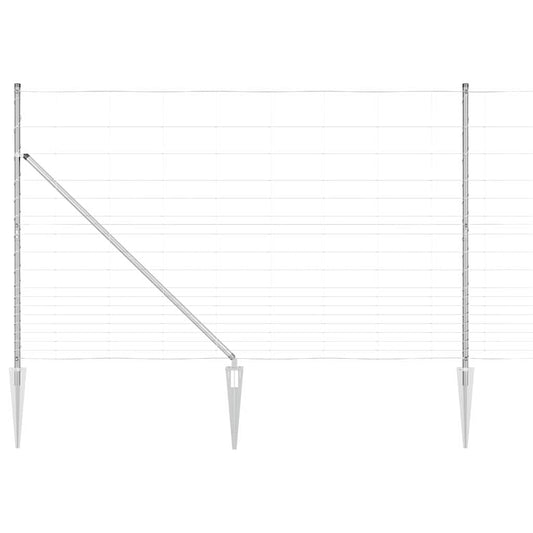 Wildzaun Silber 25 x 1.5 m Verzinkter Stahl