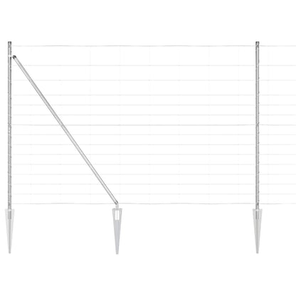 Wildzaun Silber 25 x 1.6 m Verzinkter Stahl