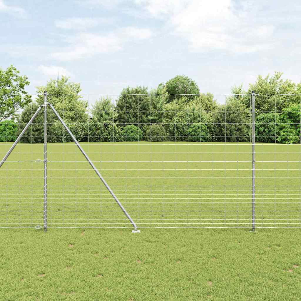 Wildzaun Silber 25 x 1.6 m Verzinkter Stahl