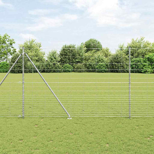 Wildzaun Silber 25 x 1.6 m Verzinkter Stahl