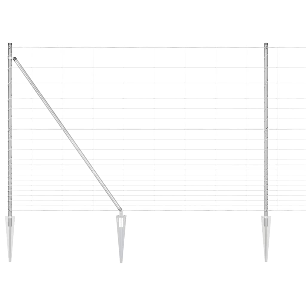 Wildzaun Silber 25 x 1.6 m Verzinkter Stahl