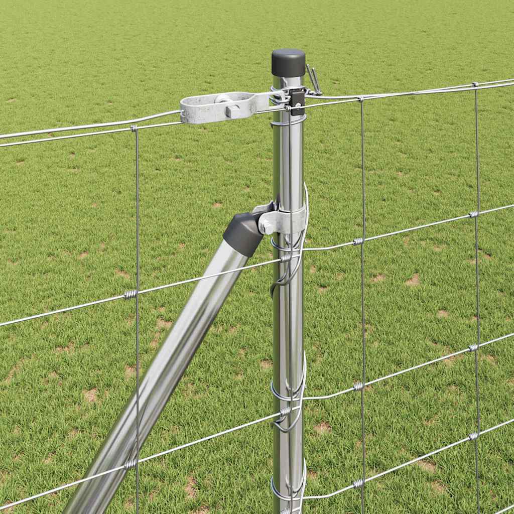 Wildzaun Silber 25 x 1,6 m Verzinkter Stahl