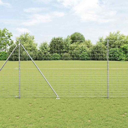 Wildzaun Silber 25 x 1.6 m Verzinkter Stahl