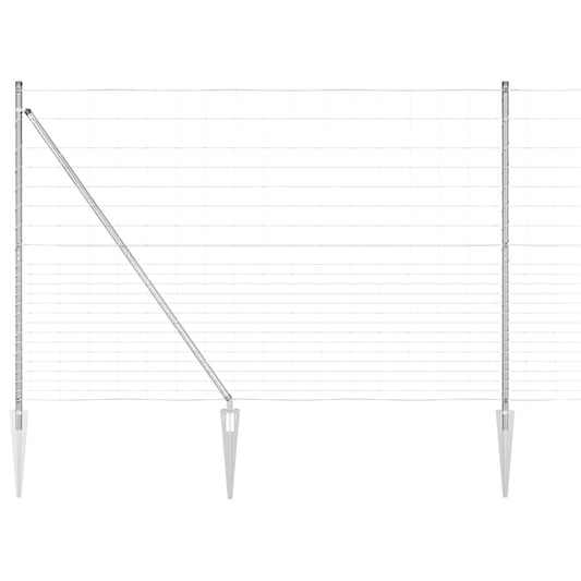 Wildzaun Silber 25 x 1.6 m Verzinkter Stahl