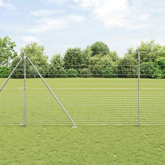 Wildzaun Silber 25 x 1.6 m Verzinkter Stahl
