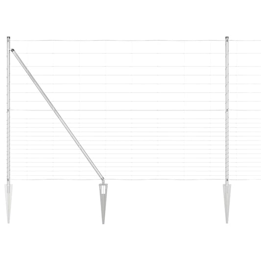 Wildzaun Silber 25 x 1.6 m Verzinkter Stahl