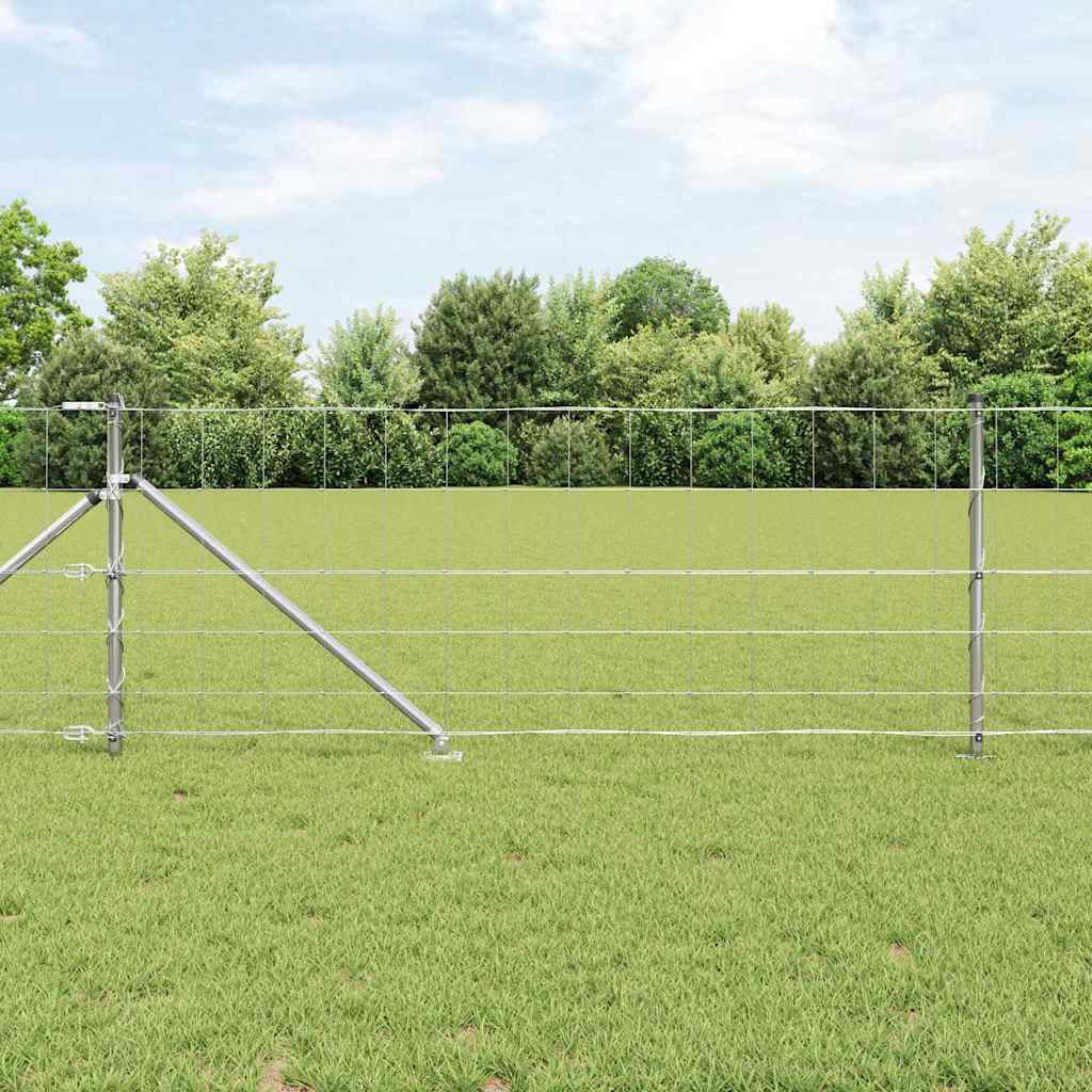 Wildzaun Silber 50 x 0.8 m Verzinkter Stahl