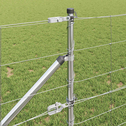 Wildzaun Silber 50 x 0,8 m Verzinkter Stahl