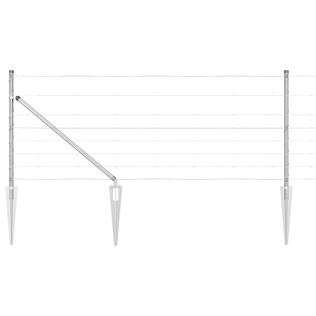 Wildzaun Silber 50 x 0.8 m Verzinkter Stahl