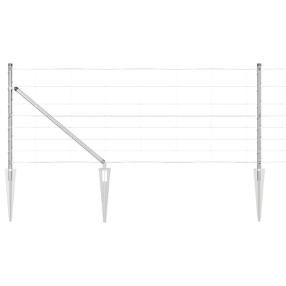 Wildzaun Silber 50 x 0.8 m Verzinkter Stahl