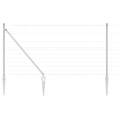 Wildzaun Silber 50 x 1.2 m Verzinkter Stahl