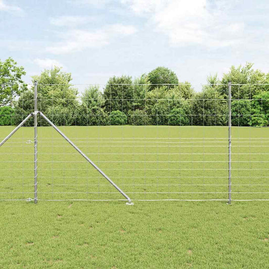Wildzaun Silber 50 x 1.5 m Verzinkter Stahl