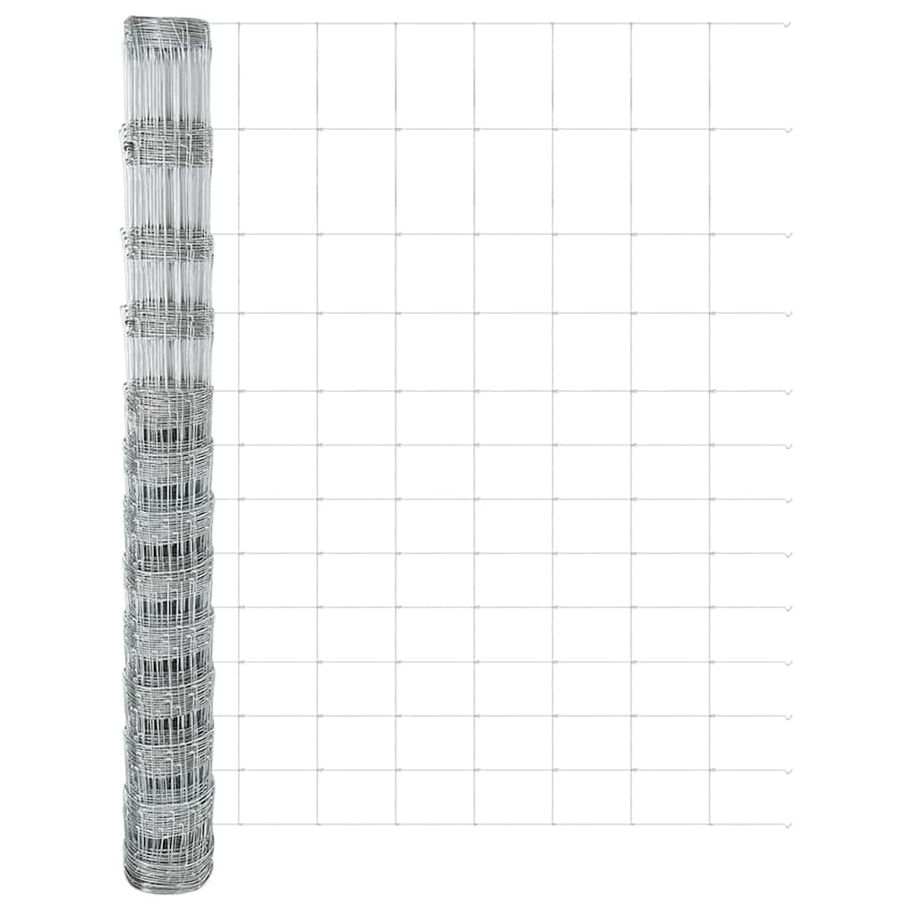Wildzaun Silber 50 x 1.5 m Verzinkter Stahl