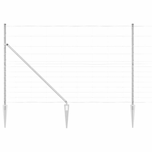 Wildzaun Silber 50 x 1.5 m Verzinkter Stahl