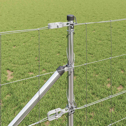 Wildzaun Silber 100 x 0,8 m Verzinkter Stahl