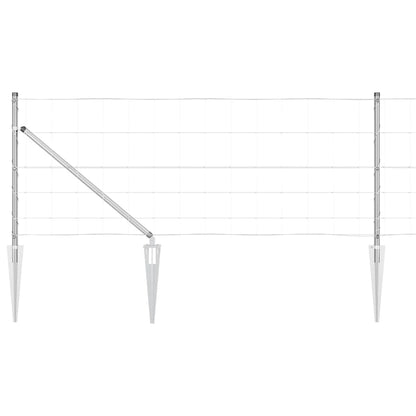 Wildzaun Silber 100 x 0.8 m Verzinkter Stahl