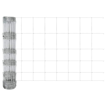 Wildzaun Silber 100 x 0.8 m Verzinkter Stahl
