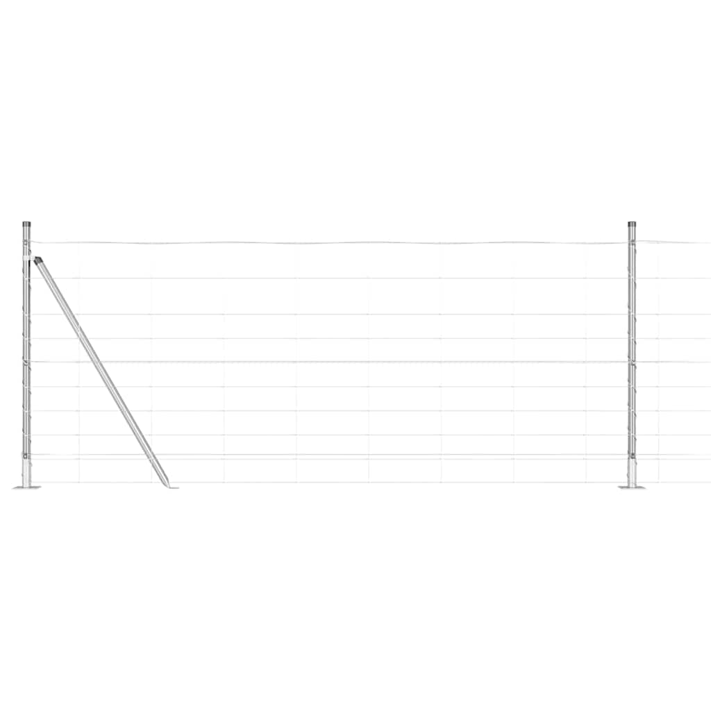Wildzaun Silber 25 x 1 m Verzinkter Stahl