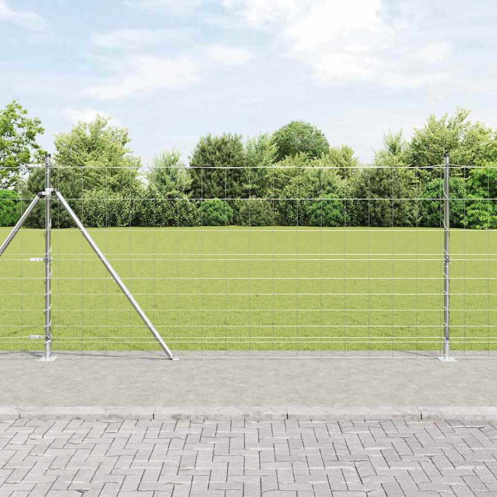 Wildzaun Silber 25 x 1,2 m Verzinkter Stahl
