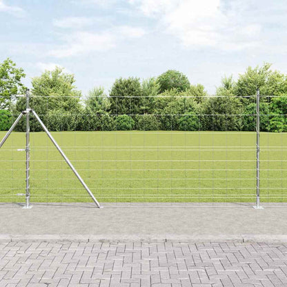 Wildzaun Silber 25 x 1,2 m Verzinkter Stahl