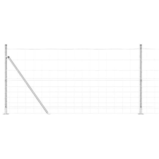 Wildzaun Silber 25 x 1,2 m Verzinkter Stahl