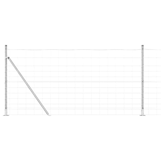 Wildzaun Silber 25 x 1,2 m Verzinkter Stahl