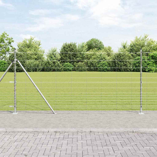 Wildzaun Silber 25 x 1,2 m Verzinkter Stahl
