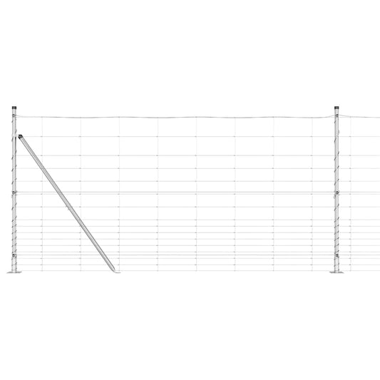 Wildzaun Silber 25 x 1,2 m Verzinkter Stahl