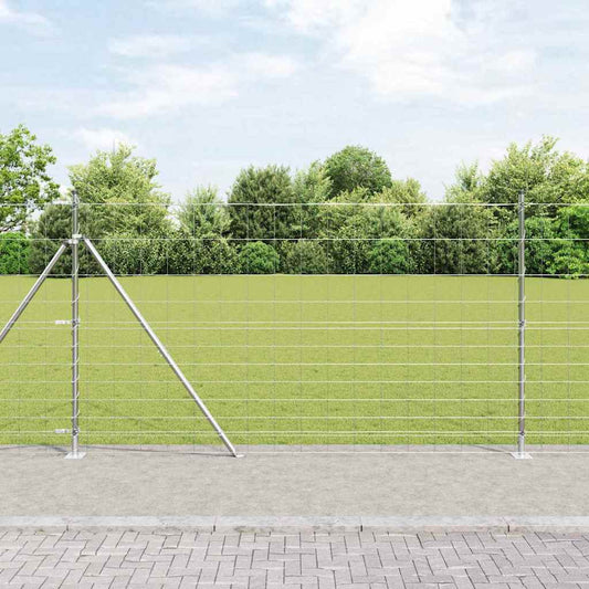 Wildzaun Silber 25 x 1.4 m Verzinkter Stahl