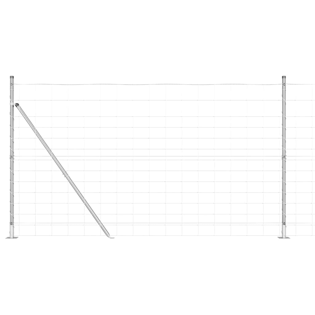 Wildzaun Silber 25 x 1.4 m Verzinkter Stahl