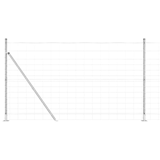 Wildzaun Silber 25 x 1.4 m Verzinkter Stahl