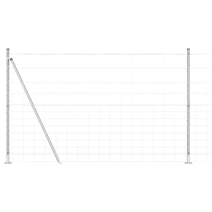 Wildzaun Silber 25 x 1.5 m Verzinkter Stahl