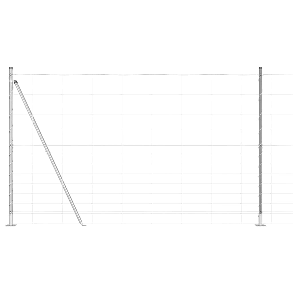 Wildzaun Silber 25 x 1.5 m Verzinkter Stahl