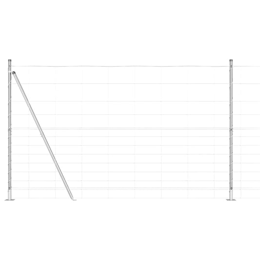 Wildzaun Silber 25 x 1.5 m Verzinkter Stahl
