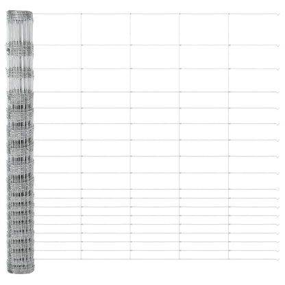 Wildzaun Silber 25 x 1.5 m Verzinkter Stahl