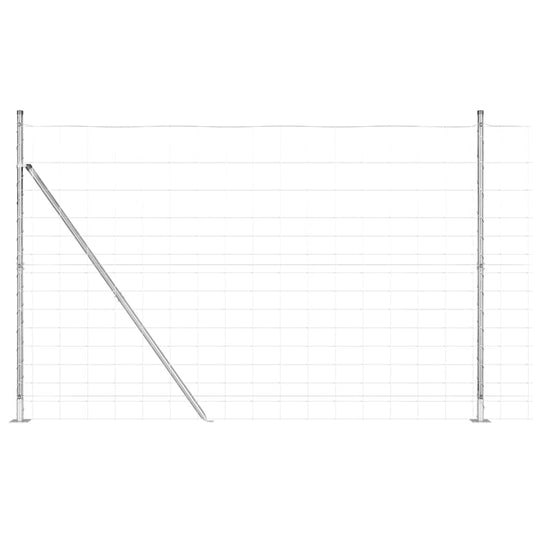 Wildzaun Silber 25 x 1.6 m Verzinkter Stahl
